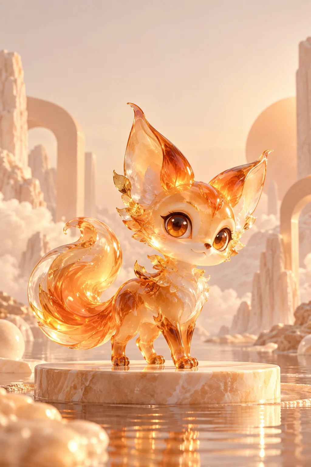 Amber fox concept character
