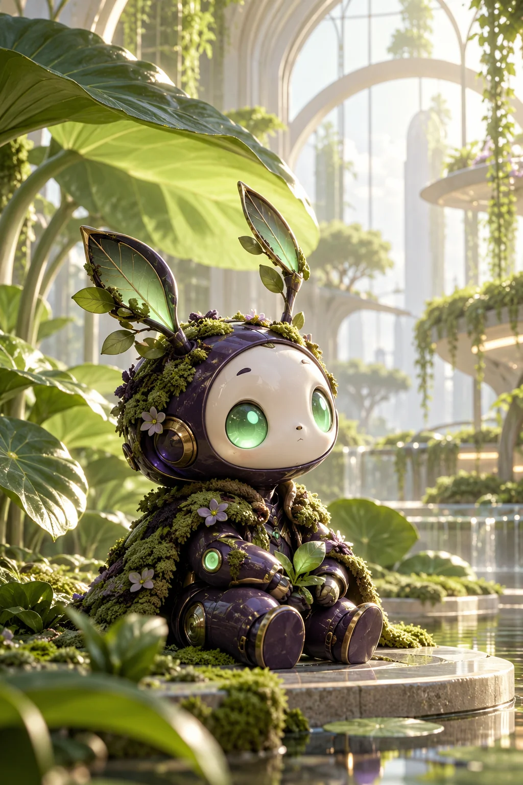 Botanical robot concept character